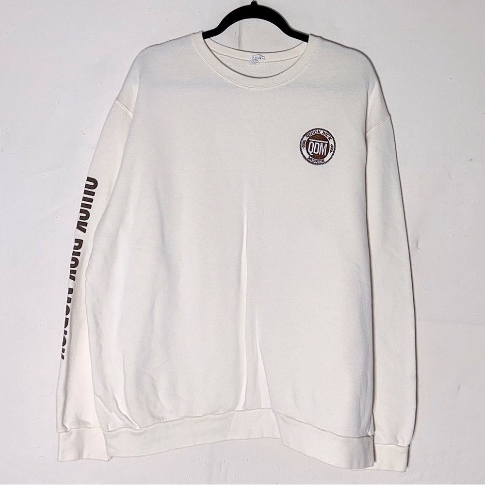 Jerico Cream Bamboo Quick Dick McDick Crew Neck Sweatshirt XXL